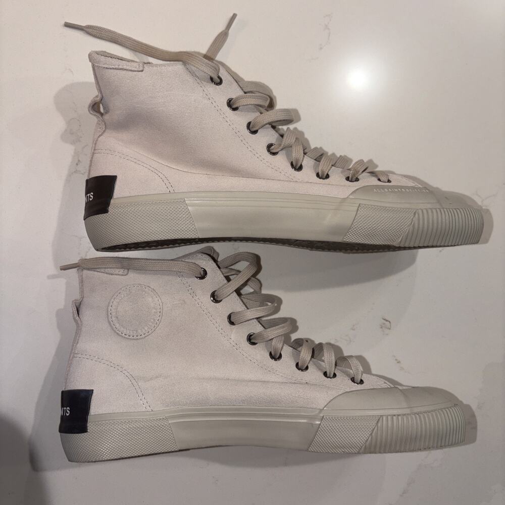 All Saints Dumont Gray High Top Sneakers 11 - Picture 3 of 7